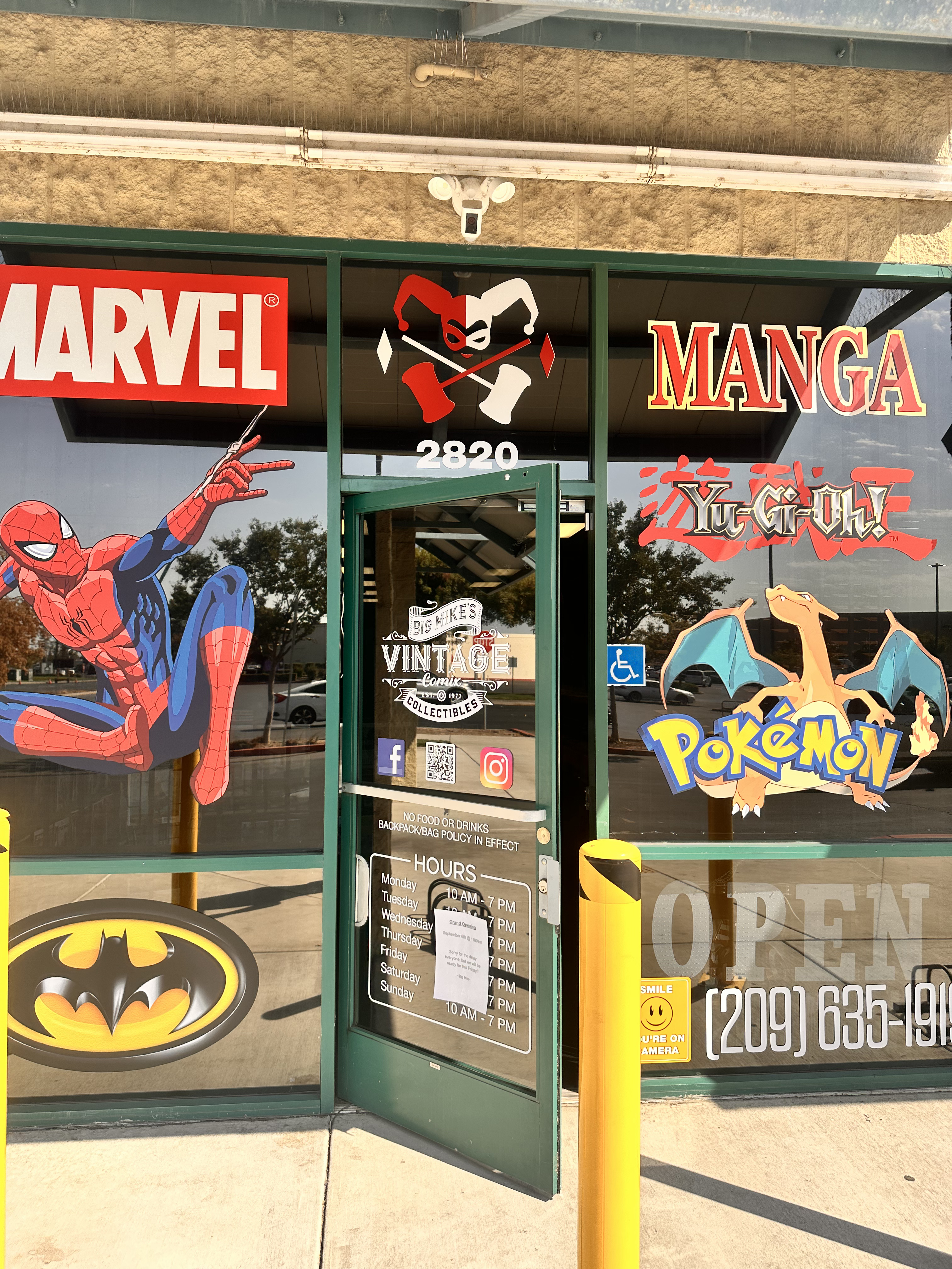 Big Mike's Comix storefront exterior in Atwater, CA